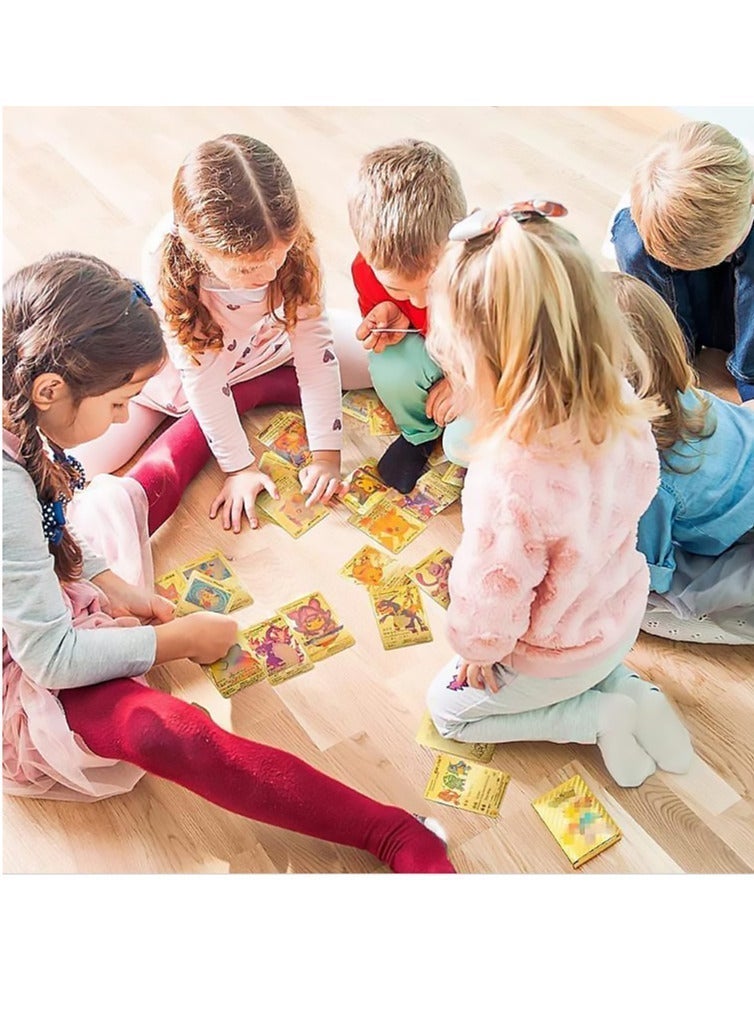 MissTiara مجموعة بطاقات بوكيمون مكونة من 3 ألوان (55 قطعة ذهبية، 55 قطعة فضية، 55 قطعة سوداء، إجمالي 165 قطعة) بما في ذلك ألعاب البطاقات المشتركة Vmax Rares V Series GX EX Rares Charizard (قد تختلف الصورة الموجودة على الصندوق) - Image 4